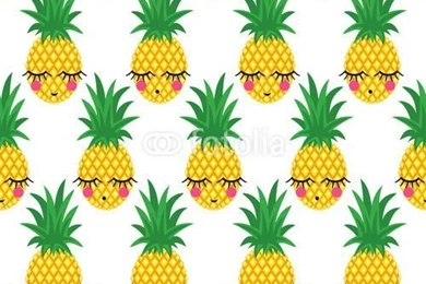 Seamless Pattern With Smiling Sleeping Pineapples For Kids ...