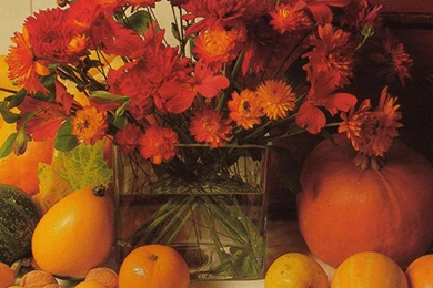 Autumn Flowers And Pumpkins Free Desktop Backgrounds   Free ...