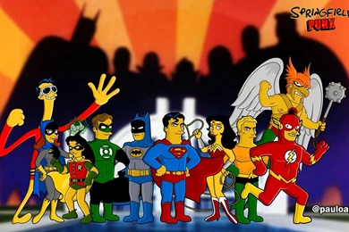Springfield Punx: DC Comics Heroes Wallpapers