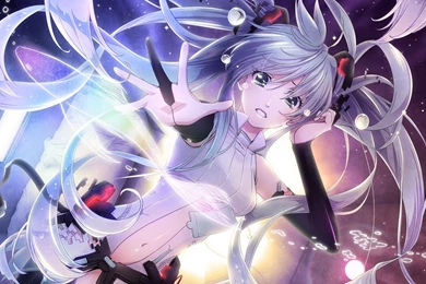 Download Wallpapers 3840x2400 Anime, Girl, Gesture, Hair, Space ...