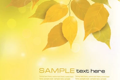 Yellow Autumn Leaves Vector Backgrounds Set 05   Vector Backgrounds ...