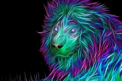 Download Wallpapers 2048x2048 Abstract, 3d, Art, Lion New iPad Air ...