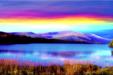 Beautiful Rainbow In Lake Wallpapers Photograph
