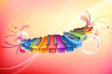 Rhythmic Colorful Piano Wallpapers