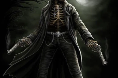 Guns & Roses (Gunslinger) Front T shirt Design © Spiral Direct ...