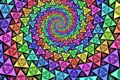 Download Wallpapers 3840x2160 Form, Dive, Triangles, Colorful ...