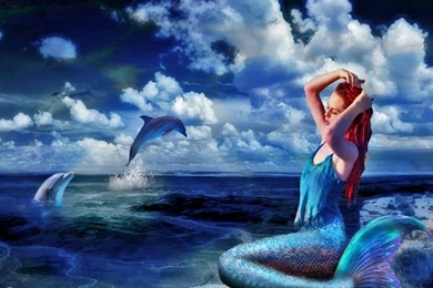 Blue Mermaid Computer Wallpapers, Desktop Backgrounds