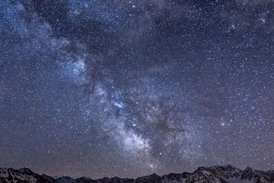 Download Wallpapers 2048x2048 Milky Way, Stars, Mountains, Night ...