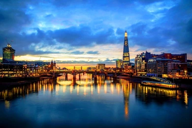 London Skyline From The Milleneum Bridge Wallpapers