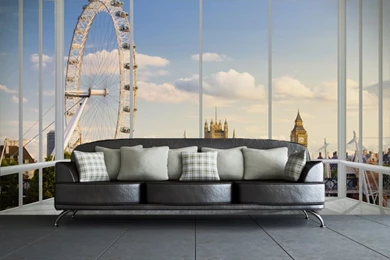 London Skyline Window Wall Mural