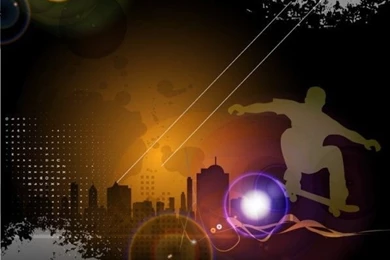 Skater Boy On Grungy Backgrounds Vector