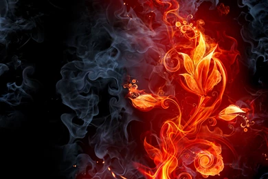 Black Fire Smoke   Wallpaper.