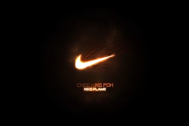Black Fire Nike Logos Backgrounds