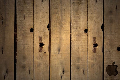 Apple Logo On Wooden Texture Wallpapers   Computer Wallpapers