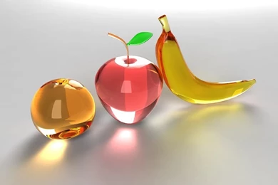 Desktop Wallpapers · Gallery · 3D Art · Glass Fruits