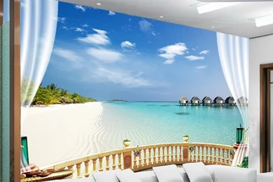 3D Beach Wallpapers   Compra Lotes Baratos De 3D Beach Wallpapers De ...