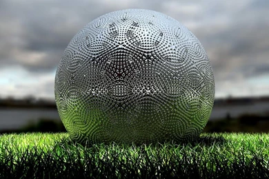 1280x1024 Sphere On Grass Desktop PC And Mac Wallpapers