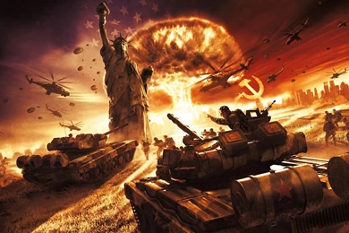 Download Wallpapers 1920x1080 World In Conflict, Explosion, Statue ...