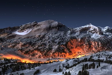 Gallery For Snowy Mountain Night Wallpapers