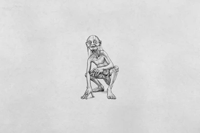 1366x768 Gollum Sketch Desktop PC And Mac Wallpapers