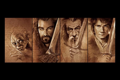 The Lord Of The Rings The Hobbit Sword Drawing Gollum Smeagol ...