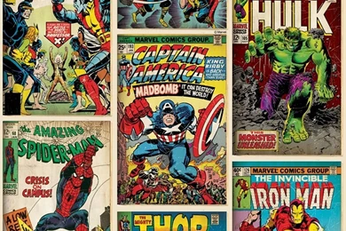 Marvel Superheroes Comic Cover Wallpapers At Wilko.com