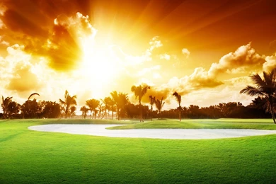 Beautiful Golf Course Sunset Wallpapers   2560x1600   1168681