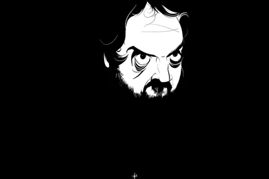 Monochrome Caricature Stanley Kubrick