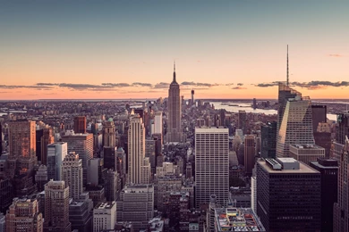 Sunset City New York Wallpapers Free Backgrounds