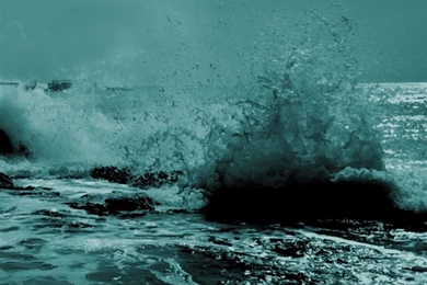 Night Ocean Beach Wave Splash Landscape iPad Air Wallpapers ...