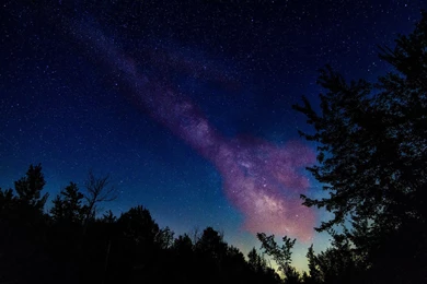 Galaxy Milky Night Rock Sky Space Stars Wallpapers Wallpapers ...