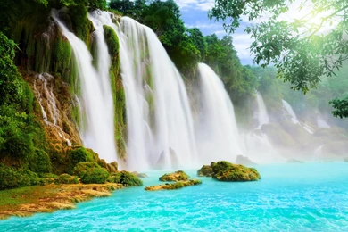 Waterfalls River Nature Wallpapers