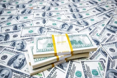 Stack Of Dollars On Money Backgrounds