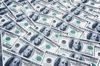 Stack Of Dollars On Money Backgrounds