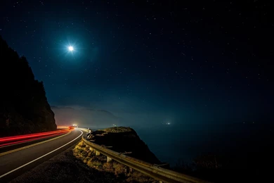 Road Night Sky Wallpapers