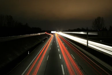 Night Lights On The Road Wallpapers   World Wallpapers