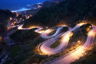 Beautiful Night Road Wallpapers