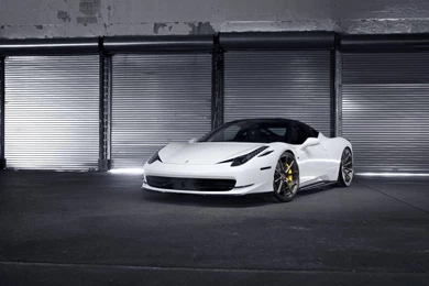 Ferrari 458 Italia White Garage   Wallpapers