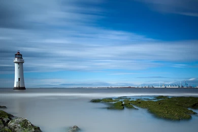 Download Wallpapers 3840x2160 Lighthouse, Sea, Harbor, Landscape 4K ...