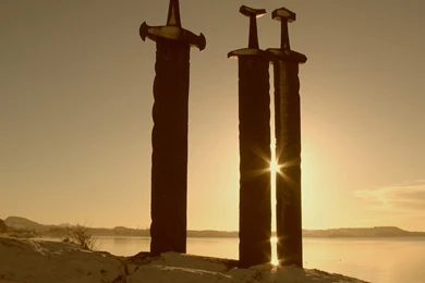 Viking Tag Wallpapers: Reflections Viking Castle Clouds Water ...