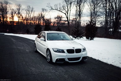 BMW E90 White 3 series On Road Wallpapers HD. Free Desktop ...