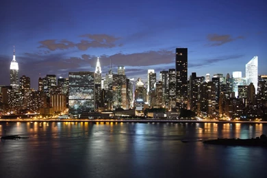 New York City Skyline Drawing Wallpaper.