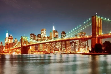 Brooklyn Bridge By Night Wallpapers   ImgMob