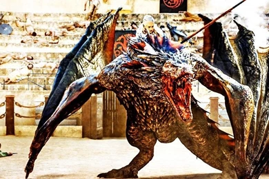 Daenerys Riding On Drogon Game Of Thrones Season 5 Wallpapers Free ...