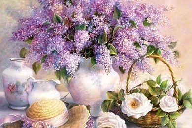 Lilacs And Camellias Wallpapers   (