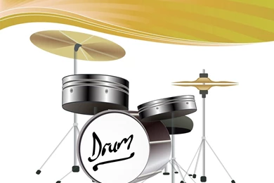 Drum Kit Powerpoint Template Backgrounds   Music   PPT Backgrounds