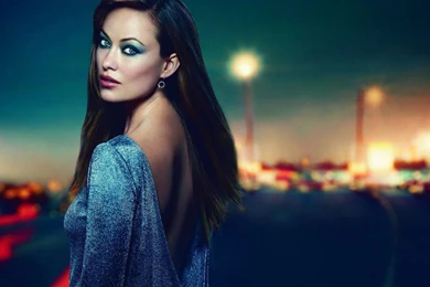 Olivia Wilde Blue Dress Photos Hd Image   Wallpapers