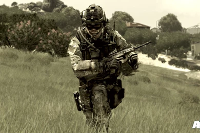 Download Wallpapers 3840x2160 Arma 3, Soldier, Automatic, Grass ...