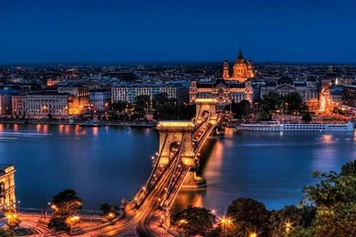 Szechenyi Chain Budapest Beautiful City Night View : Wallpapers13.com