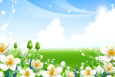 3D Flowers Templates For Powerpoint Presentations, 3D Flowers PPT ...